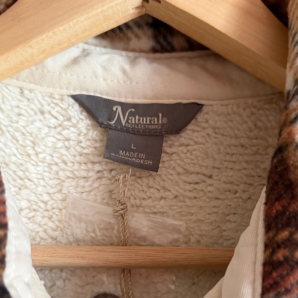 Natural Reflections Sherpa-Lined Plaid Jacket - Picture 2 of 11